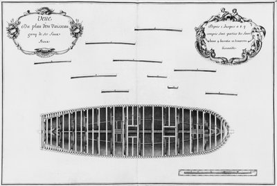 Plan eines Schiffes, Illustration aus dem 